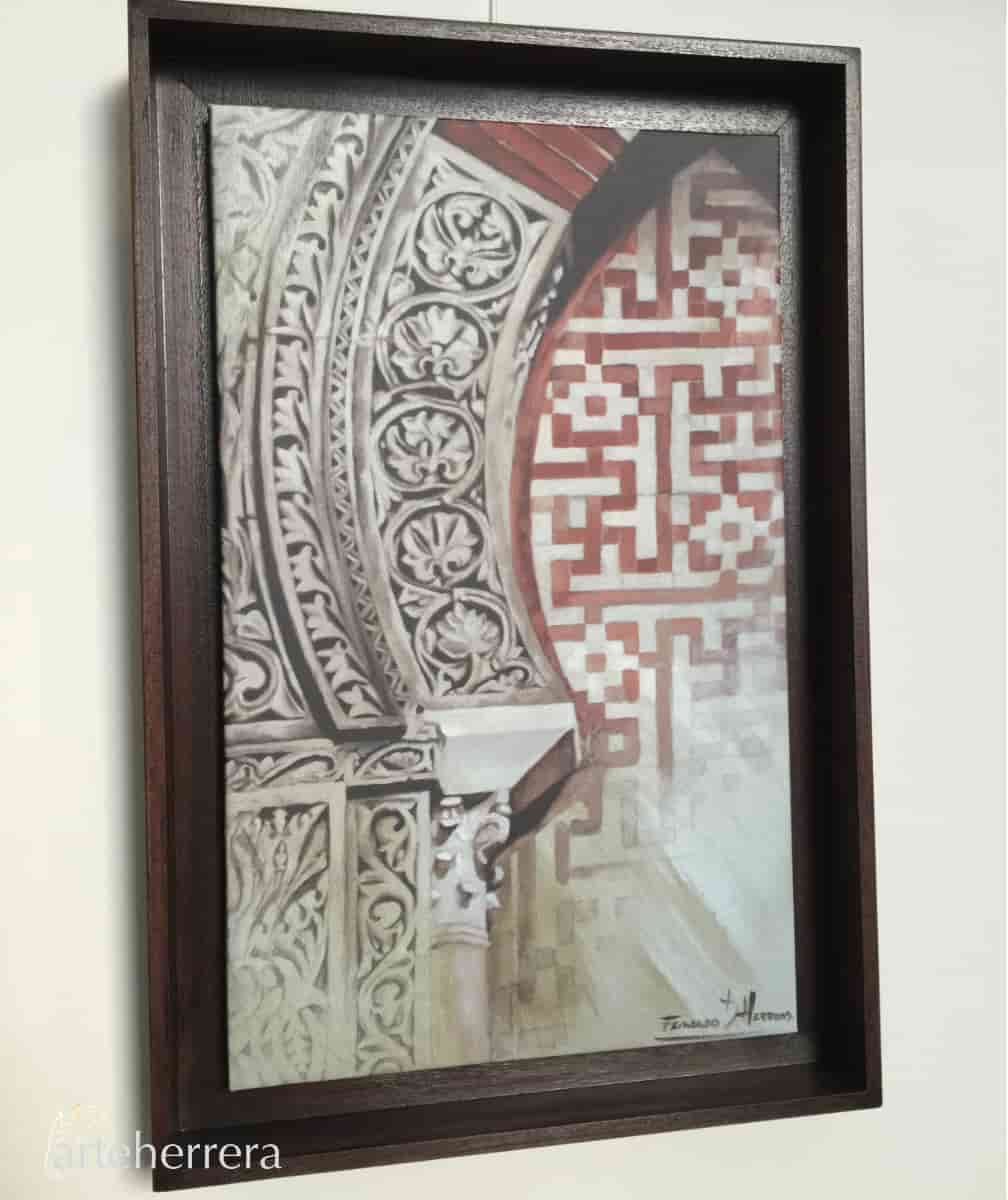 arqueria mezquita de cordoba herrera enmarcado arqueria mezquita de cordoba herrera enmarcado