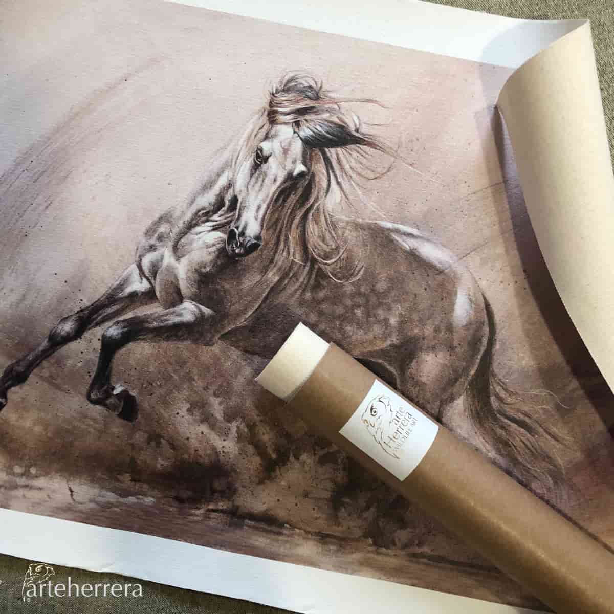 caballo espanol aire y tierra herrera lienzo