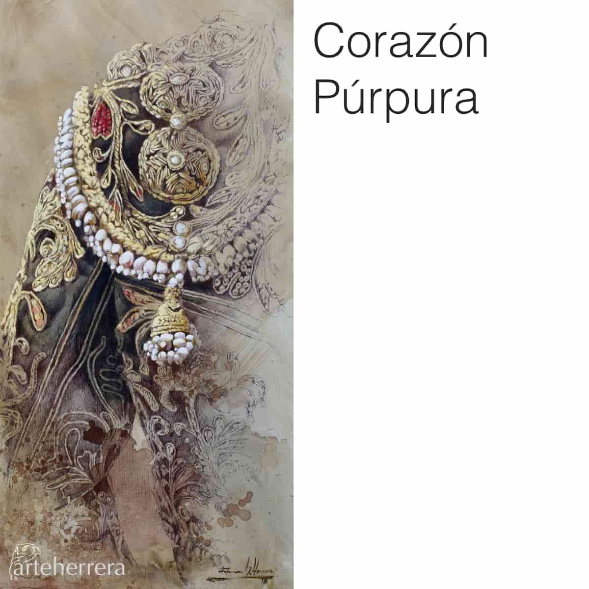 corazon purpura torero traje de luces herrera