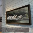 cuadro de caza agarre jabali podencos herrera
