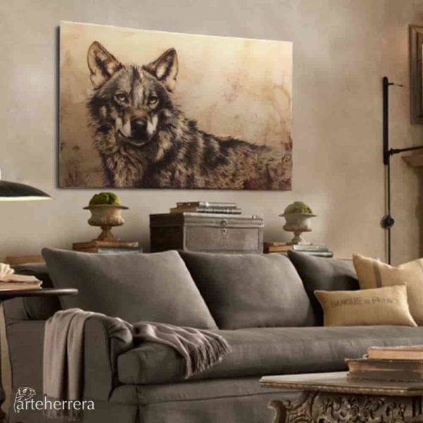 lobo wolf lienzo.herrera deco