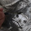 grabado bufalo africano arte herrera 2