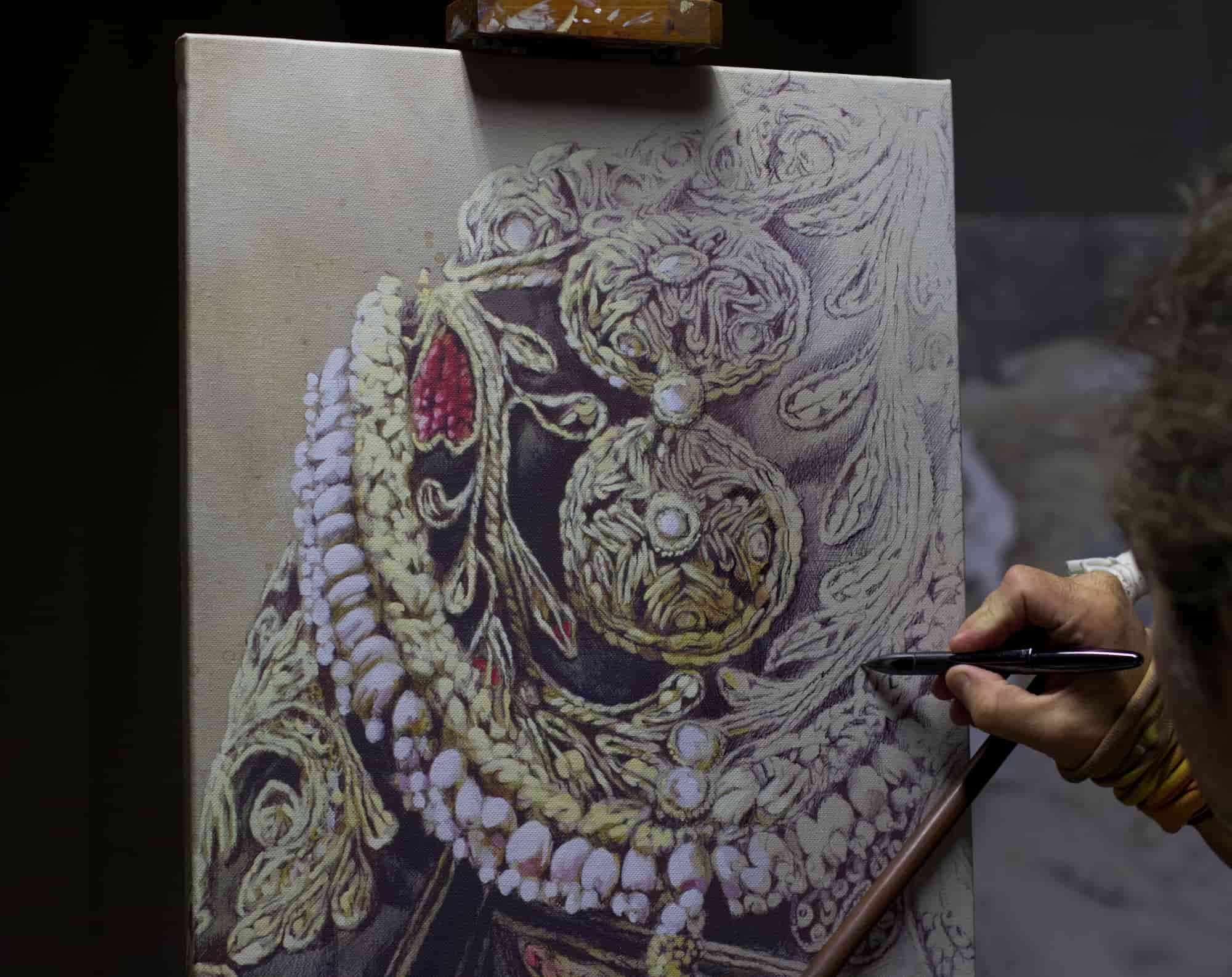 lienzo torero corazon.purpura retocado herrera