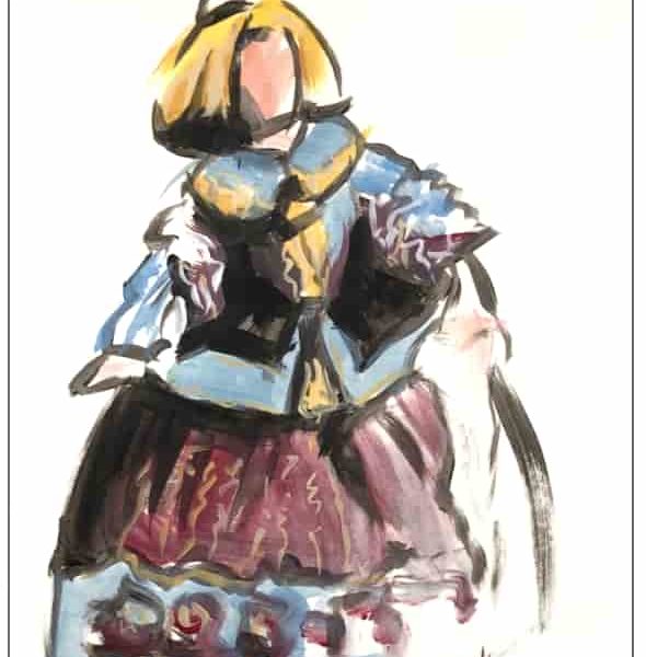 menina azul herrera arteherrera