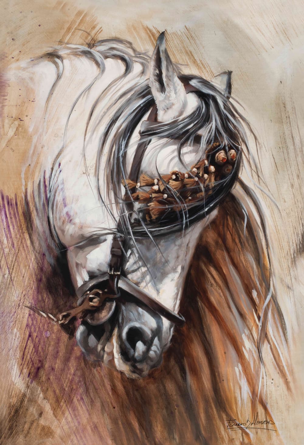 caballo español sorrel lienzo arteherrera caballo español sorrel lienzo arteherrera