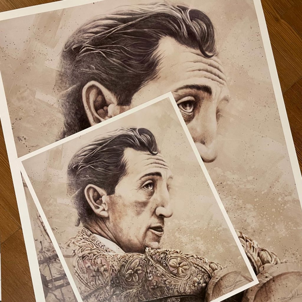 lamina manolete torero herrera firmada