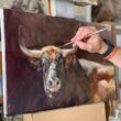 toro bravo oleo pintado herrera
