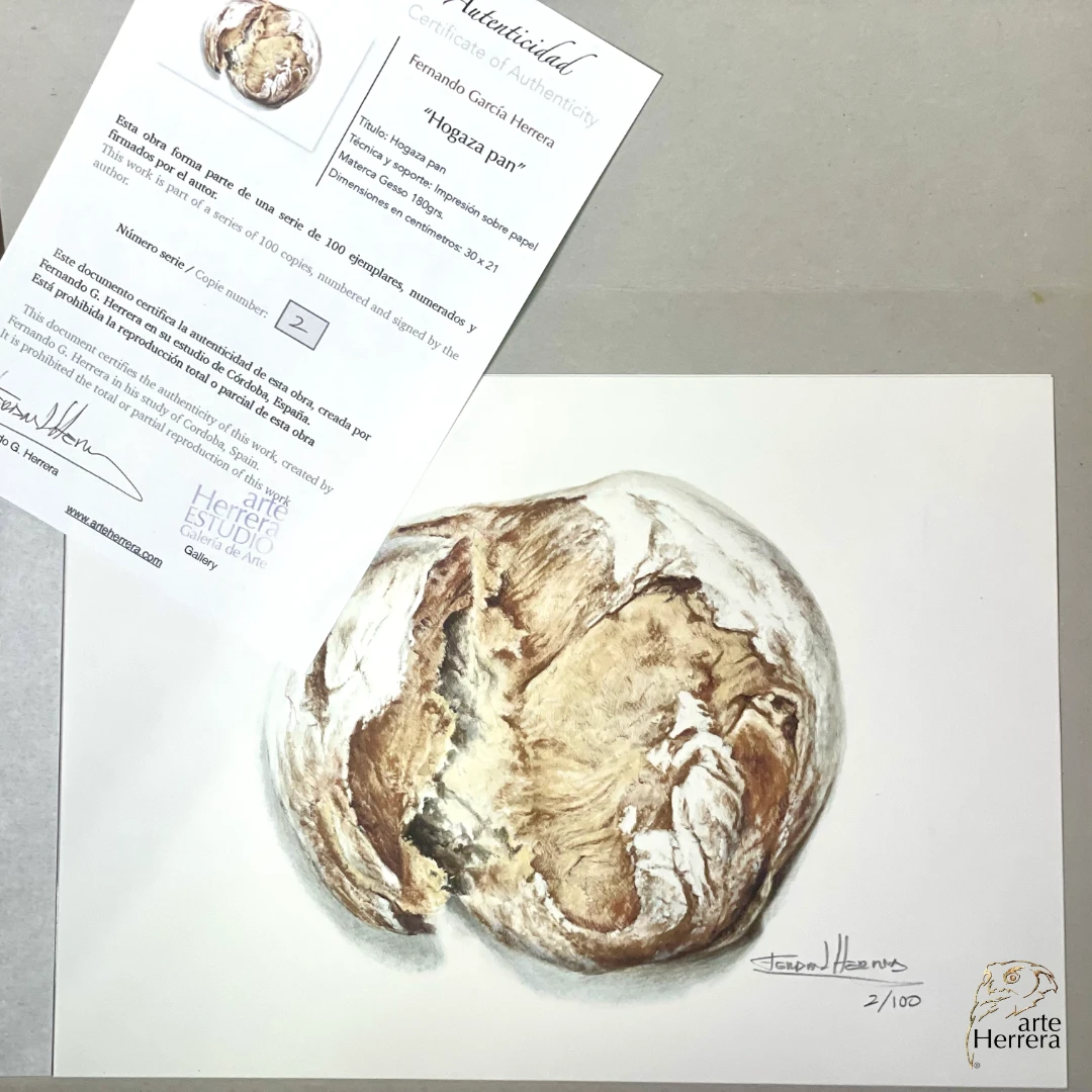 lamina pan hogaza dibujo herrera certificada lamina pan hogaza dibujo herrera certificada