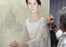 retrato femenino al oleo pintura herrera portrait