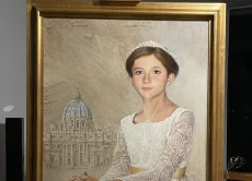 retrato femenino al oleo pintura herrera portrait vestido comunion gallery