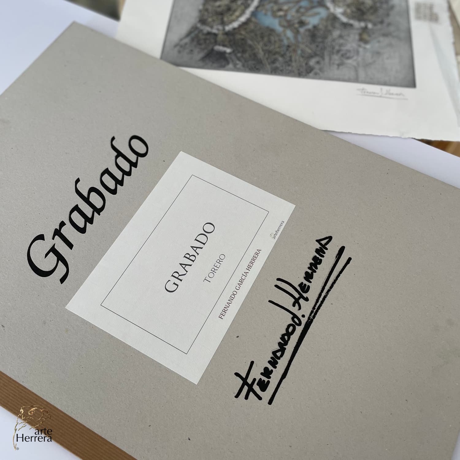 grabado torero coloreado herrera serie limitada certificada carpeta grabado torero coloreado herrera serie limitada certificada carpeta