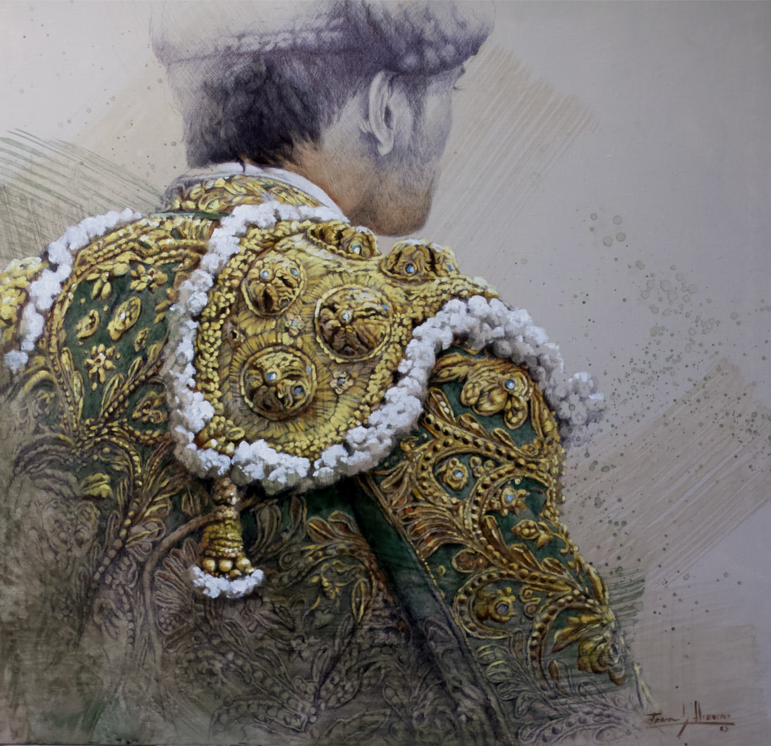 torero traje luces oro atramento herrera toro torero traje luces oro atramento herrera toro