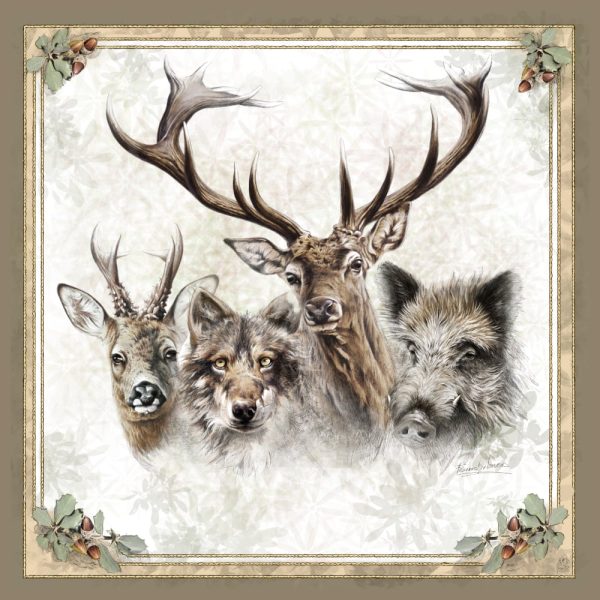 Pañuelo Fauna 70x70 herrera caza