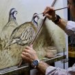 perdiz roja oleo cuadro herrera pintando