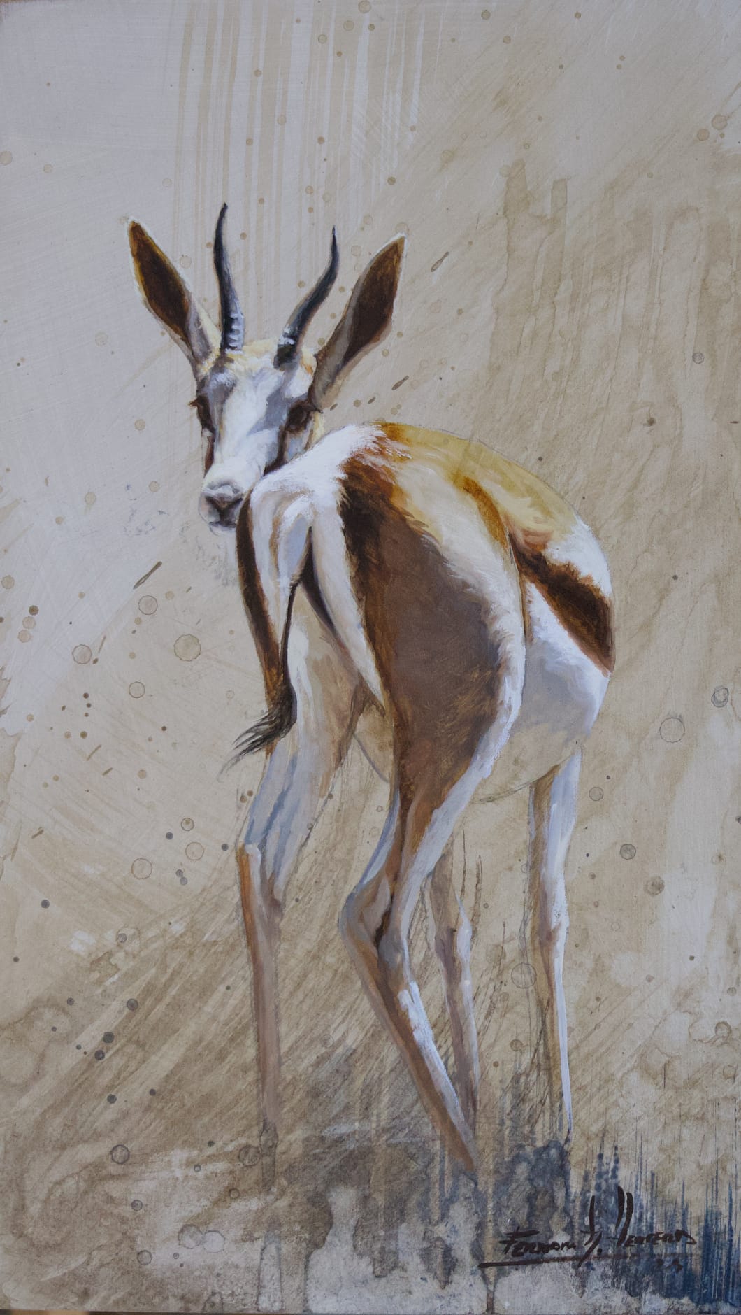 oleo antilope africa wildlifeart herrera oleo antilope africa wildlifeart herrera