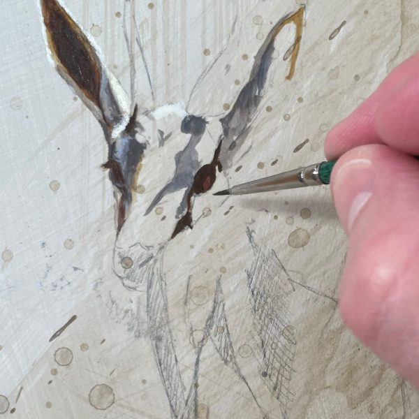 pintar al oleo antilope africa wildlifeart herrera