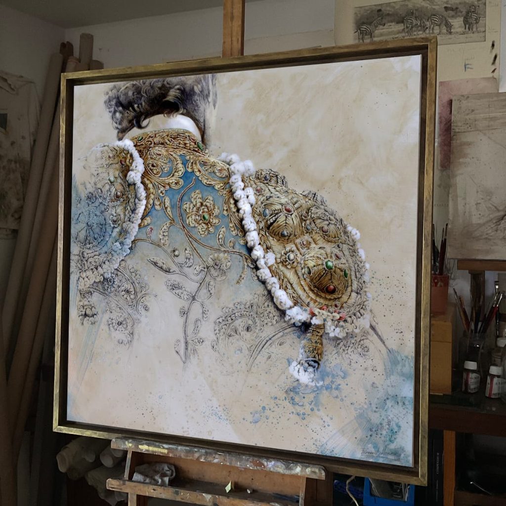 cuadro torero purisima y oro herrera enmarcado