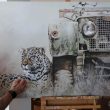 leopardo cuadro lienzo land rover arte herrera canvas print leopard 3