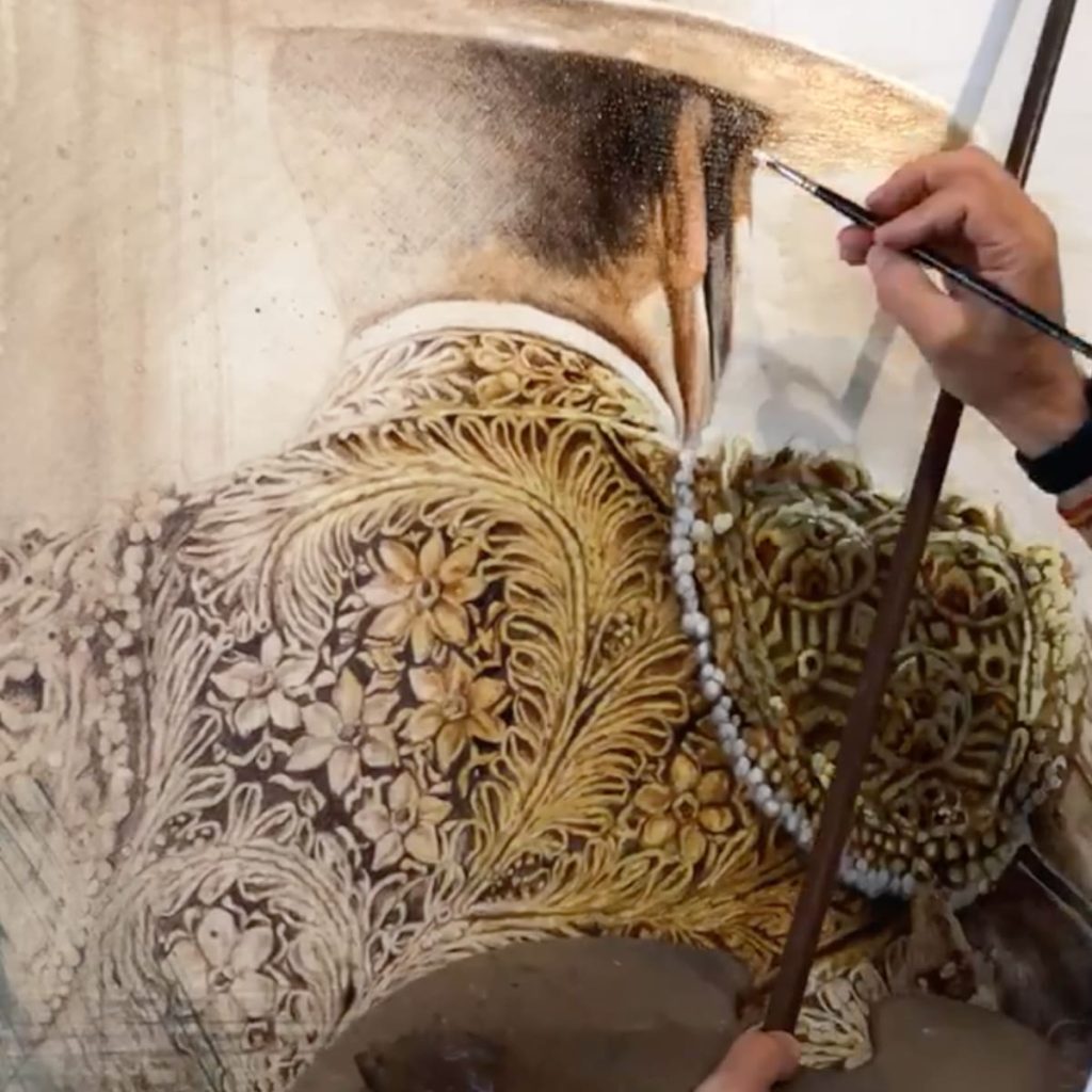 torero picador toro herrera oleo