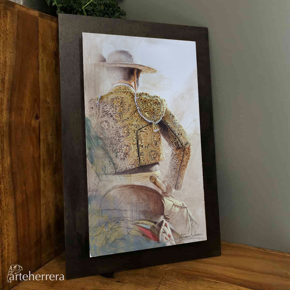 cuadro picador torero herrera tabla