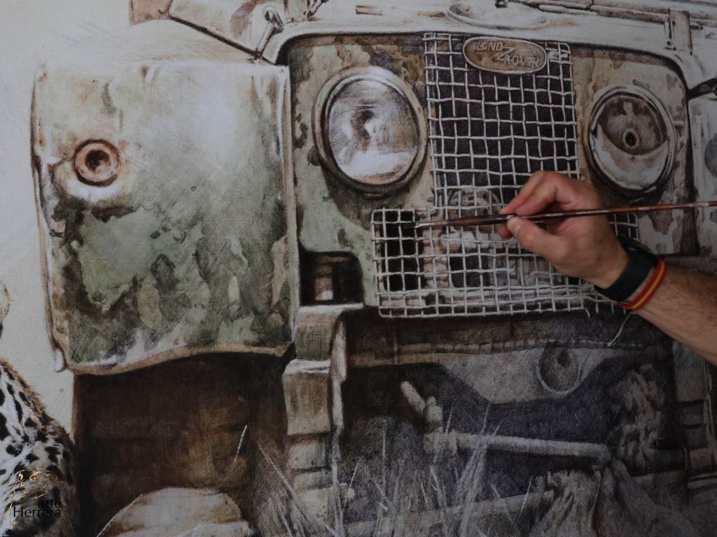 leopardo cuadro lienzo land rover arte herrera canvas print leopard 1