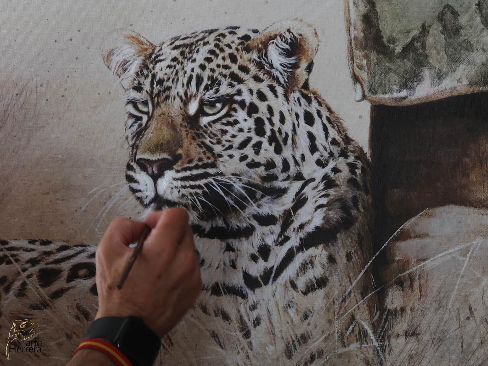 leopardo cuadro lienzo land rover arte herrera canvas print leopard 5