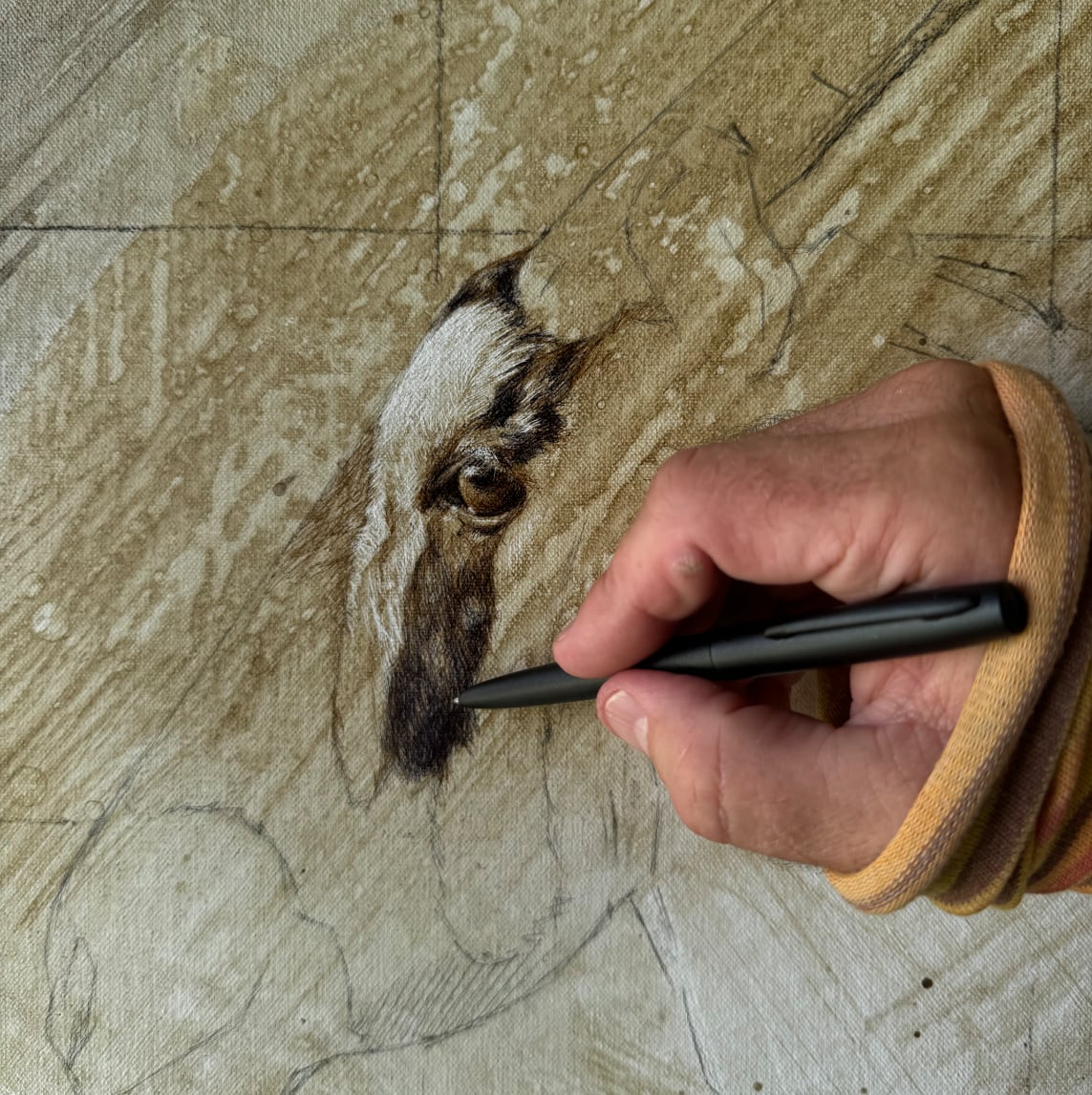 oryx artwork qatar painter drawing