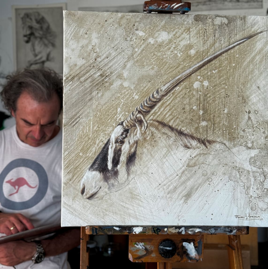 oryx artwork qatar painter herrera realism