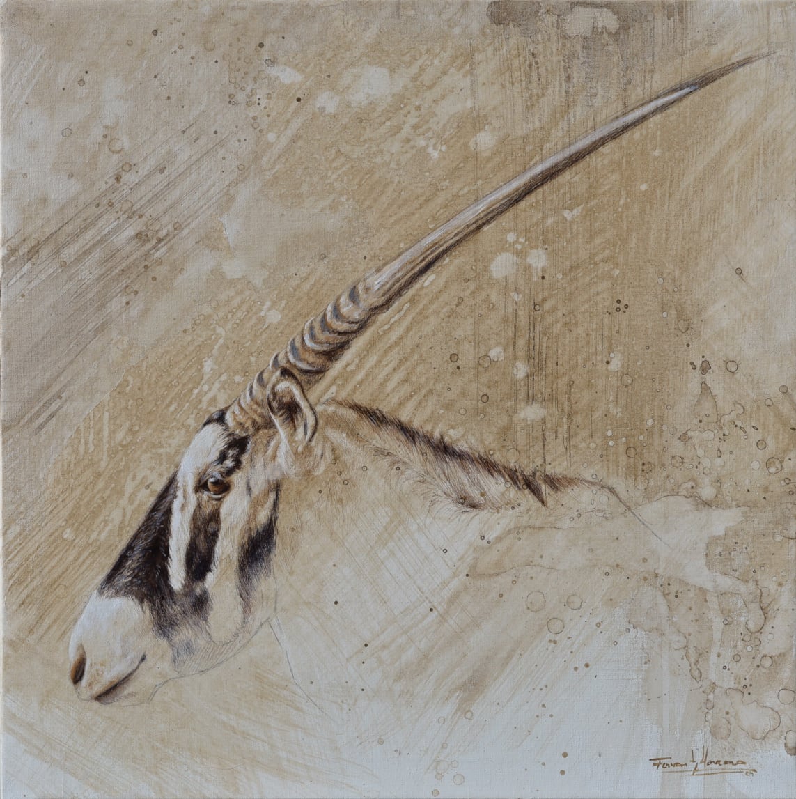 oryx artwork qatar painter herrera