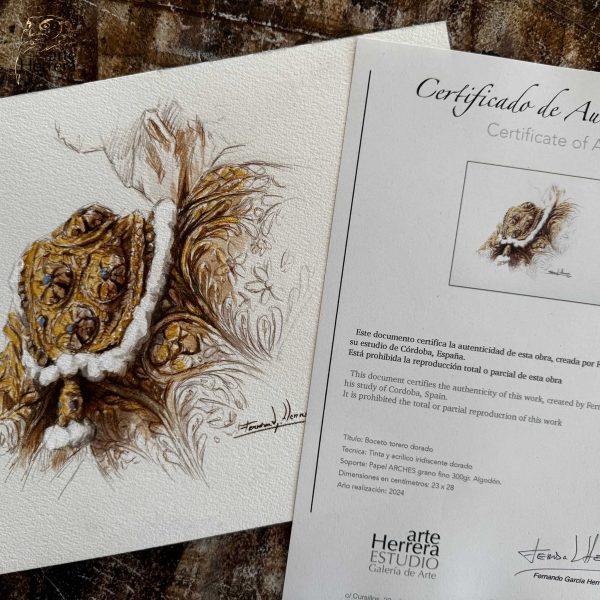 torero dibujo herrera certificado