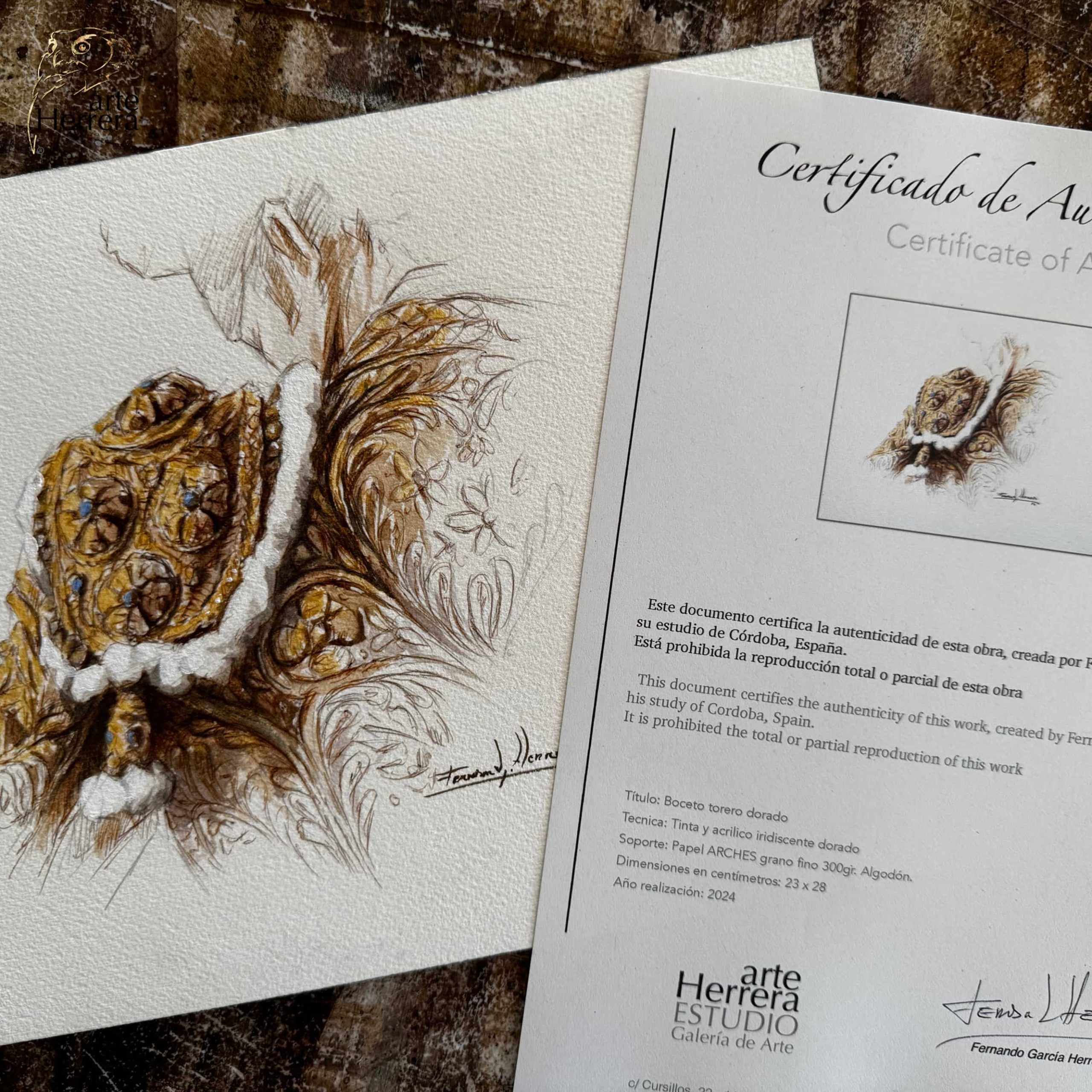 torero dibujo herrera certificado torero dibujo herrera certificado