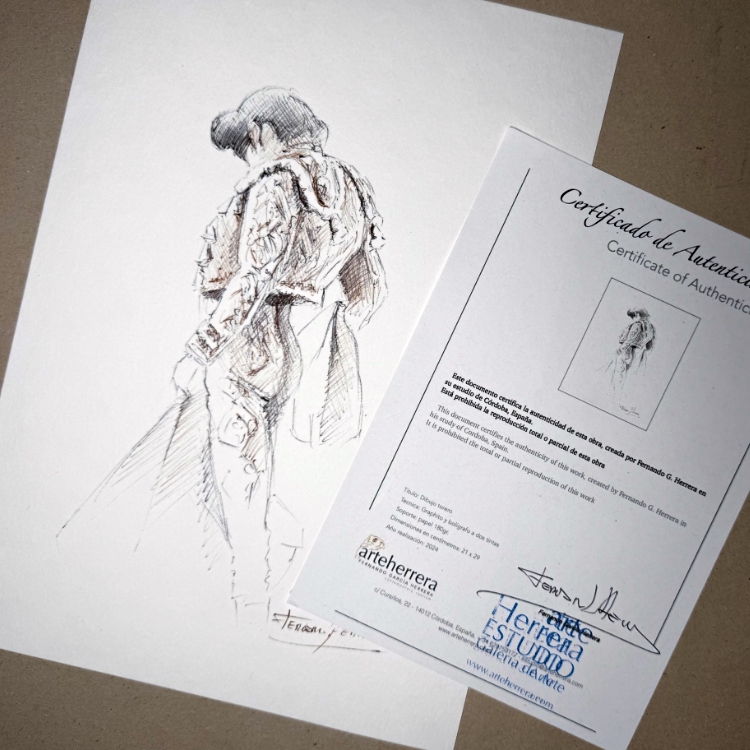 dibujo torero herrera exclusivo toro