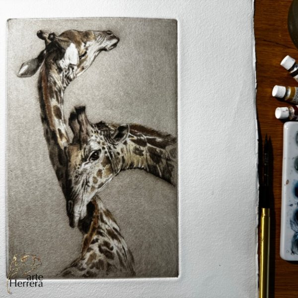 grabado jirafas exclusivo herrera arteherrera 1