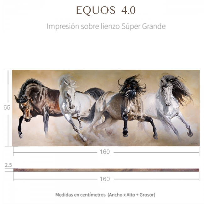 cuadro 4 caballos comprar super grande equos herrera