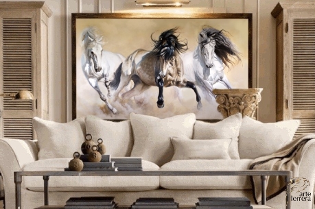 cuadro caballos comprar deco exclusivo herrera