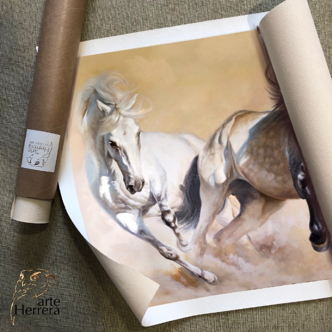 cuadro caballos lienzo comprar salvajes equos herrera