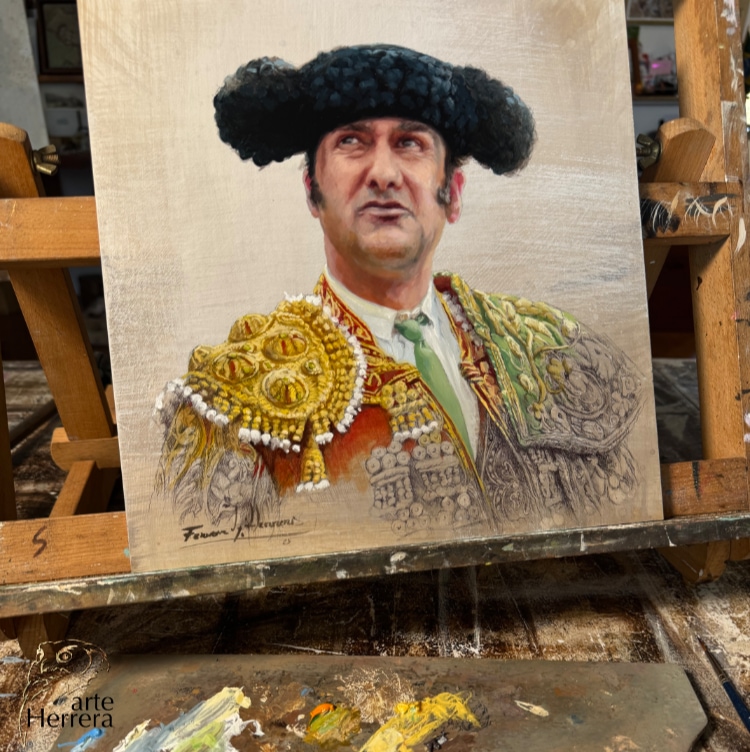 cuadro increible morante de la puebla torero oleo herrera