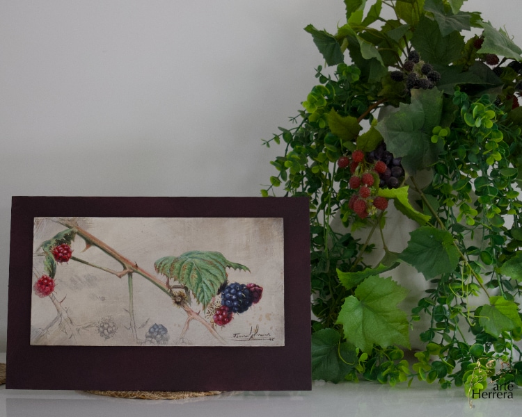 cuadro moras oleo deco herrera