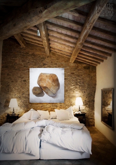 cuadro realista piedras decoracion minimalista herrera comprar