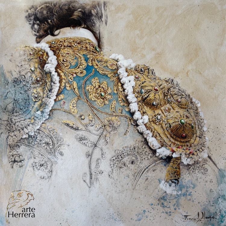 cuadro torero herrera traje luces purisima y oro