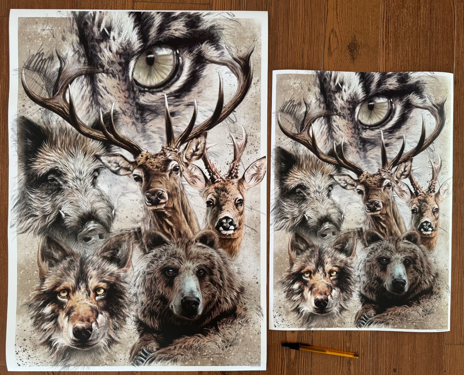 comprar lamina fauna caza jabali venado herrera