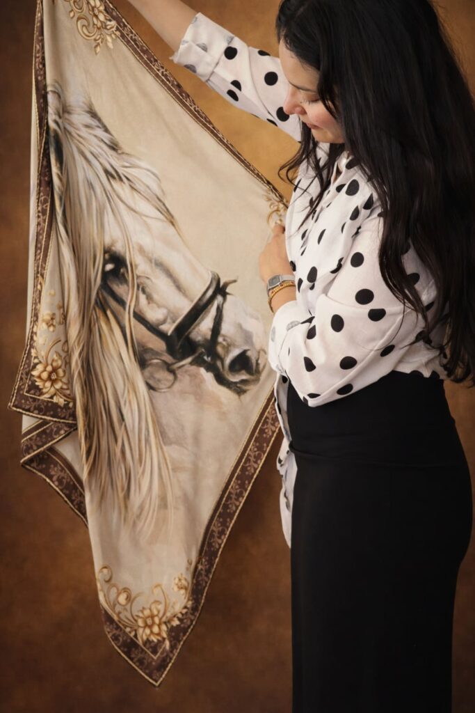 pañuelo caballo hermes arteherrera feria sevilla abril moda