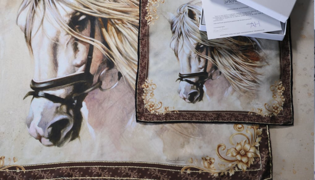 pañuelos de seda arteherrera caballo hermes