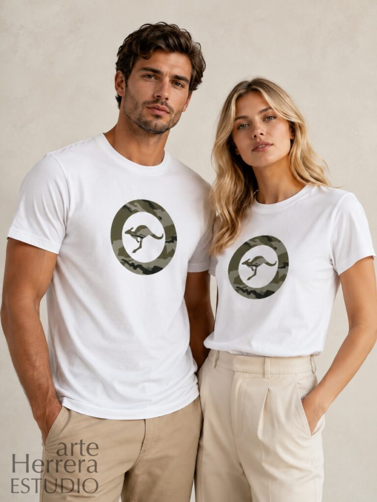 camiseta arteherrea camuflaje hombre mujer