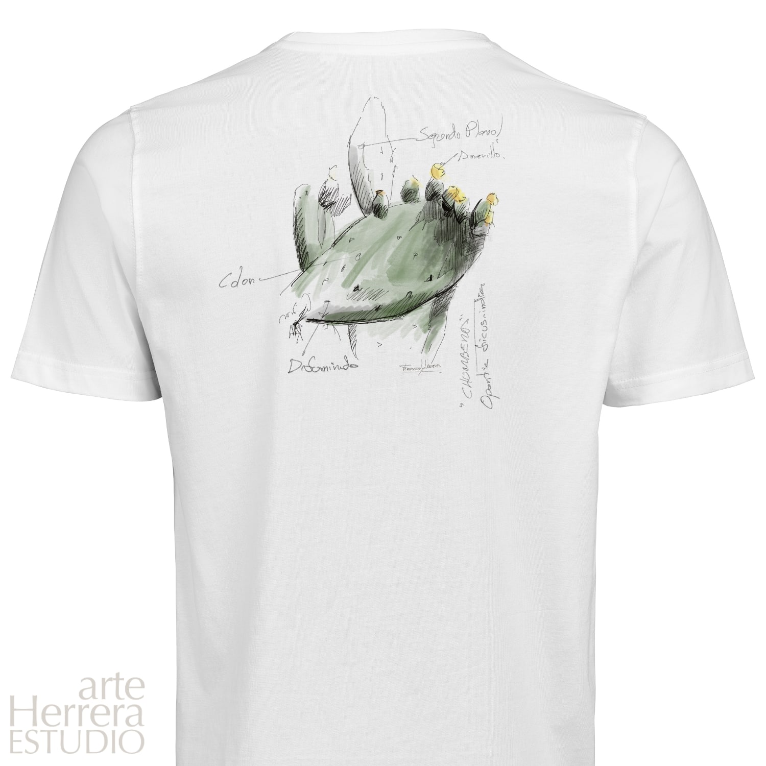 camiseta original cactus arteherrera detras